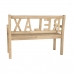 Bench DKD Home Decor Relax 120 x 44 x 87 cm Natural Mindi wood Aluminium
