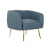 Fotel DKD Home Decor Niebieski Złoty Piana Drewno Metal Plastikowy 81 x 75 x 73 cm