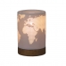 Επιτραπέζιο Φωτιστικό Παγκόσμιος Χάρτης Ξύλο Πορσελάνη