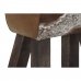 Taburet DKD Home Decor Negru Lemn Maro Piele Alb (50 x 35 x 75 cm)
