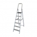 6-step folding ladder EDM Aluminium (48 x 10,5 x 193 cm)