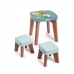 Table and 2 chairs Ecoiffier Plastic Multicolour (13 Pieces)