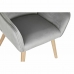 Armchair DKD Home Decor Natural Light grey Wood Plastic 65 x 67 x 93 cm