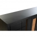 Sivupöytä DKD Home Decor Musta Rottinki Mangopuu (160 x 40 x 90 cm)