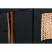 Nábytek na TV DKD Home Decor Černý Ratan mangové dřevo (145,5 x 40,5 x 60 cm)