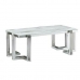 Konferenční stolek DKD Home Decor Bílý Stříbřitý Sklo Ocel 120 x 60 x 45 cm