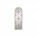 Seinapeegel DKD Home Decor Kristall Valge Puit MDF Triibuline (60 x 2,5 x 180 cm)
