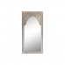 Stensko ogledalo DKD Home Decor 90 x 2,5 x 180 cm Kristal Naraven Bela Indijanec Les MDF Slečeno