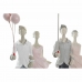 Figura Decorativa DKD Home Decor Cinzento Cor de Rosa 18 x 10 x 37 cm Parceiro (2 Unidades)