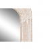 Sienas spogulis DKD Home Decor Dabisks Balts Mango koks Kails (30 x 3 x 107 cm)