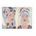 Maalaus DKD Home Decor 83 x 4,5 x 123 cm Siirtomaatyylinen 80 x 3 x 120 cm Afrikkalainen nainen (2 osaa)