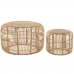 Σετ με 2 τραπέζια DKD Home Decor Καφέ Bamboo 80 x 80 x 50 cm