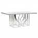 Jídelní stůl DKD Home Decor Stříbřitý Sklo Ocel (180 x 90 x 75 cm)
