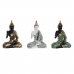 Deko-Figur DKD Home Decor 19 x 10 x 26,5 cm Blau Gold Buddha grün Orientalisch (3 Stücke)