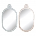 Espejo de pared DKD Home Decor Blanco Rosa Metal Cristal 22 x 1,5 x 40 cm (2 Unidades)