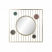 Seinapeegel DKD Home Decor Kristall Roosa Kuldne Metall Ringid (100 x 3 x 100 cm)