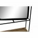 Стенно огледало DKD Home Decor Черен Естествен Дървен Метал Огледало 60 x 17 x 183 cm