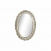 Sienas spogulis DKD Home Decor spogulis Šampanietis Metāls Augu lapa (69 x 3,5 x 98,5 cm)