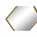 Nástenné zrkadlo DKD Home Decor Zrkadlo Zlatá Kov Kosoštvorce (63 x 2 x 90 cm)