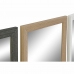 Nástěnné zrcadlo DKD Home Decor Kaštanová Přírodní Tmavě šedá Slonová kost Sklo polystyren 36 x 2 x 95,5 cm (4 Kusy) (4 kusů)