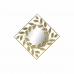 Seinapeegel DKD Home Decor Peegel Kuldne Metall Laurel (120 x 2,5 x 120 cm)
