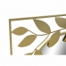 Seinapeegel DKD Home Decor Peegel Kuldne Metall Laurel (120 x 2,5 x 120 cm)