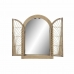 Стенно огледало DKD Home Decor Естествен Кафяв Pатан (61 x 4 x 84 cm) (61 x 5 x 85 cm)