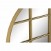 Стенно огледало DKD Home Decor 60 x 2,5 x 60 cm Кристал Златен Желязо Прозорец (60 Части)