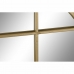 Lustro ścienne DKD Home Decor 60 x 2,5 x 60 cm Szkło Złoty Żelazo Okno (60 Części)