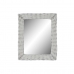 Specchio da parete DKD Home Decor Cristallo MDF Bianco vimini Cottage (53 x 63 x 4 cm) (53,5 x 4 x 62,5 cm)