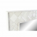 Falitükör DKD Home Decor Fehér Mangófa Gyémánt (154 x 4 x 92 cm)