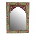 Stensko ogledalo DKD Home Decor Cvetni Pisana Les MDF (41 x 2 x 56 cm)