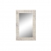 Stensko ogledalo DKD Home Decor Naraven Bela Mangov les (76,5 x 3 x 122 cm)