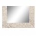 Τοίχο καθρέφτη DKD Home Decor Φυσικό Λευκό Ξύλο από Μάνγκο (76,5 x 3 x 122 cm)