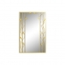 Stensko ogledalo DKD Home Decor Ogledalo Zlat Kovina Rastlinski list (60 x 2 x 90 cm)