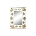 Espelho de parede DKD Home Decor Espelho Dourado Metal Alumínio Folha de planta (71 x 1 x 97 cm)