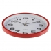 Relógio de Parede Versa Vermelho Plástico 4,2 x 30,5 x 30,5 cm