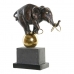 Deko-Figur DKD Home Decor FD-181242 Elefant Schwarz Gold Metall Harz Moderne (31 x 13 x 41 cm)