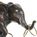 Dekoratív Figura DKD Home Decor FD-181242 Elefánt Fekete Aranysàrga Fém Gyanta (31 x 13 x 41 cm)