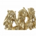 Decoratieve figuren DKD Home Decor Gouden Hars Koloniaal Aap 13 x 11 x 19,5 cm (3 Onderdelen)