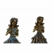 Figura Decorativa DKD Home Decor 17 x 12,5 x 29,5 cm Mujer Azul Cobre Resina