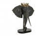 Deko-Figur DKD Home Decor RF-181558 Elefant Grau Gold Harz Kolonial (49 x 26,5 x 57 cm)