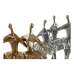 Figura Decorativa DKD Home Decor 33,5 x 14,5 x 32 cm Prateado Dourado Resina Bailarina Ballet