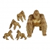 Figură Decorativă Gorilă Auriu* Rășină (30 x 35 x 44 cm)