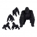 Dekoratívne postava Gorila Čierna Živica (30 x 36 x 45 cm)