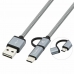 USB Kabel til Mikro-USB og USB C CoolBox COO-CAB-U2MC-GR     