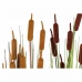Декоративное растение DKD Home Decor полиэтилен Зеленый Бордовый PVC 40 x 40 x 120 cm Горчица (2 штук)