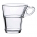 Set med 6 kaffekoppar Duralex Caprice Glas Transparent 90 ml
