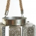 Candle Holder DKD Home Decor 21 x 21 x 23 cm Silver Metal Rope Arab