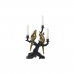 Kroonkandelaar DKD Home Decor Zwart Gouden Hars Papegaai Tropisch 22,5 x 13 x 29,5 cm